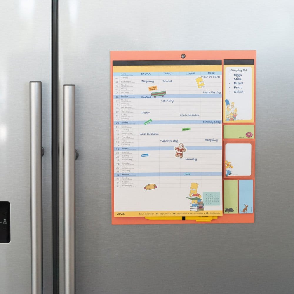 The Simpsons Planner Magnetico 2026/27 30x35 cm - Grupo Erik