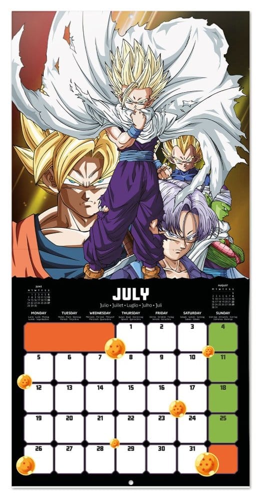 Calendario da parete Dragon Ball 2027 30 x 30 cm Grupo Erik