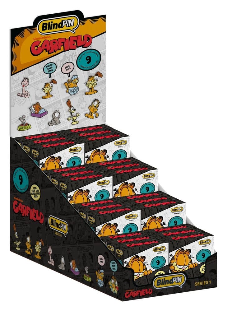Spille Garfield Serie 1 in Display da 24 Pezzi con 9 Design da Collezione Grupo Erik