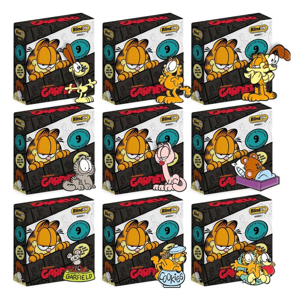 Spille Garfield Serie 1 in Display da 24 Pezzi con 9 Design da Collezione Grupo Erik