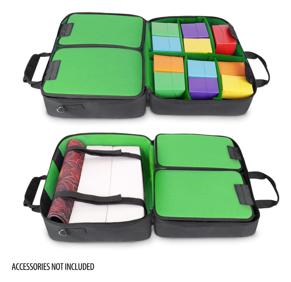 Custodia da Viaggio Grande Enhance USA Gear per Giochi di Carte Collezionabili, Verde