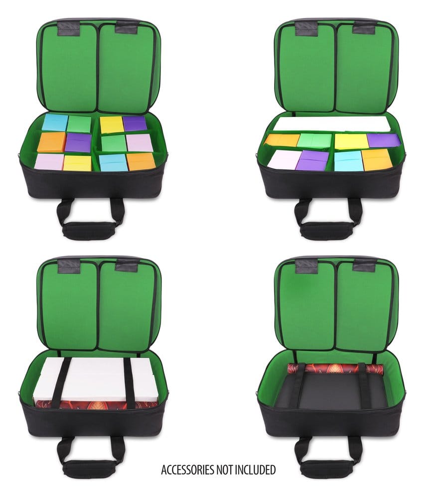 Custodia da Viaggio Grande Enhance USA Gear per Giochi di Carte Collezionabili, Verde