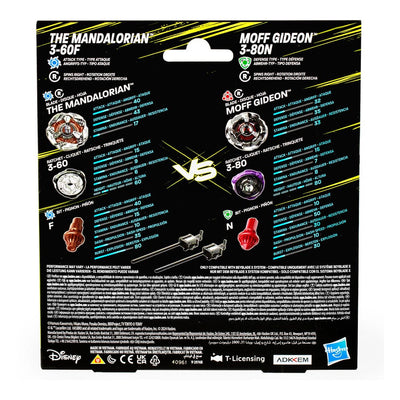 Beyblade X e Star Wars Collab The Mandalorian 3-60F vs. Moff Gideon 3-80N - Set Multipack Hasbro
