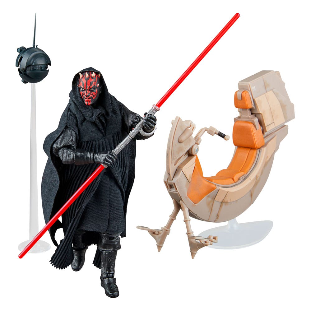 Star Wars Episode I Black Series Veicolo con Action Figure Darth Maul e Sith Speeder 25° Anniversario Hasbro