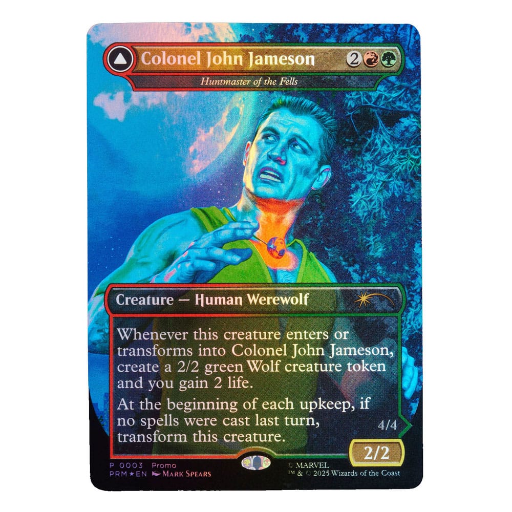 Action Figure Marvel Legends Magic: The Gathering Man-Wolf con carta foil esclusiva, 15 cm, Hasbro
