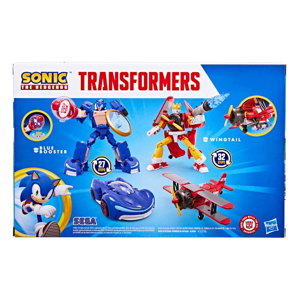 Sonic the Hedgehog x Transformers Action Figure Wingtail e Blue Booster 13 cm Hasbro