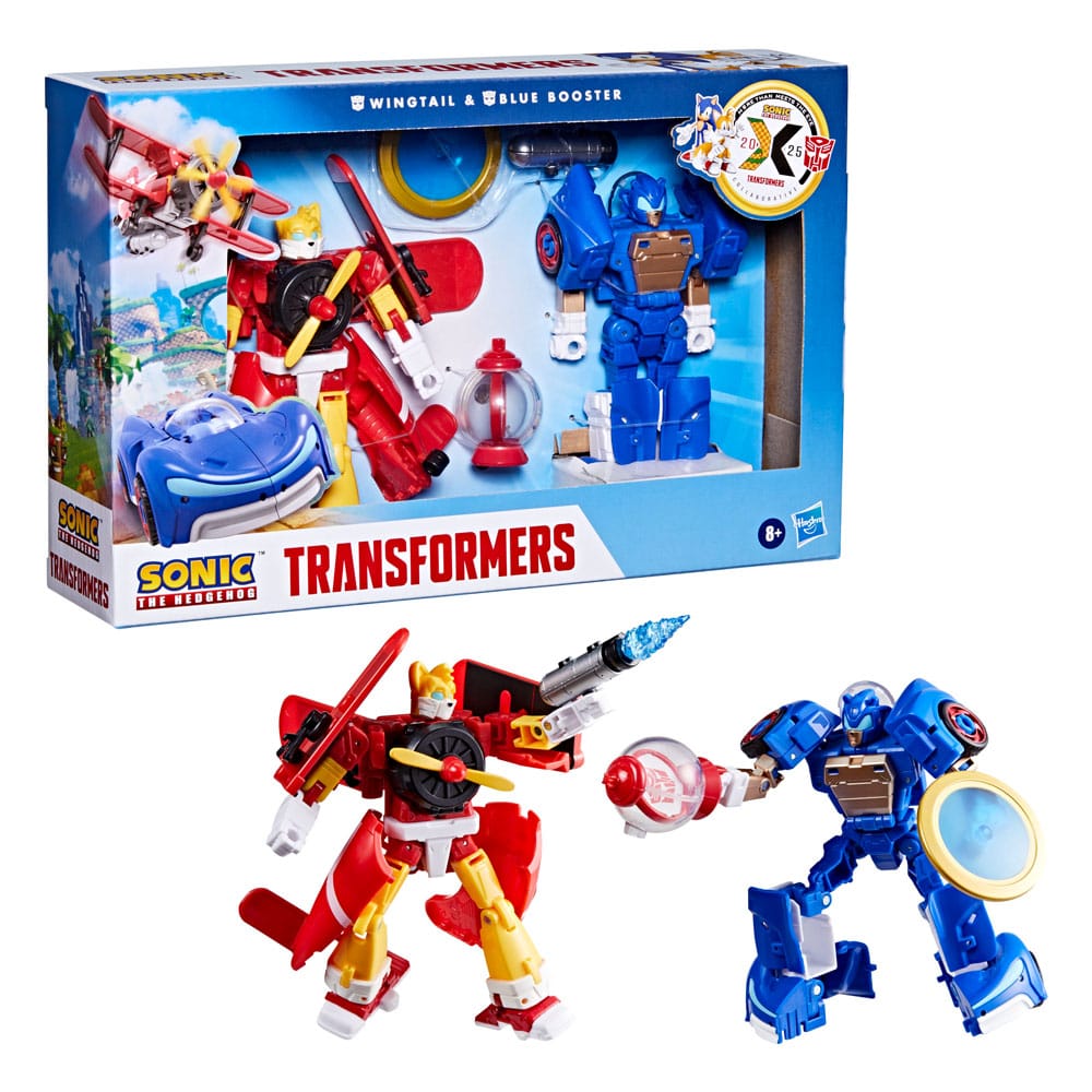 Sonic the Hedgehog x Transformers Action Figure Wingtail e Blue Booster 13 cm Hasbro