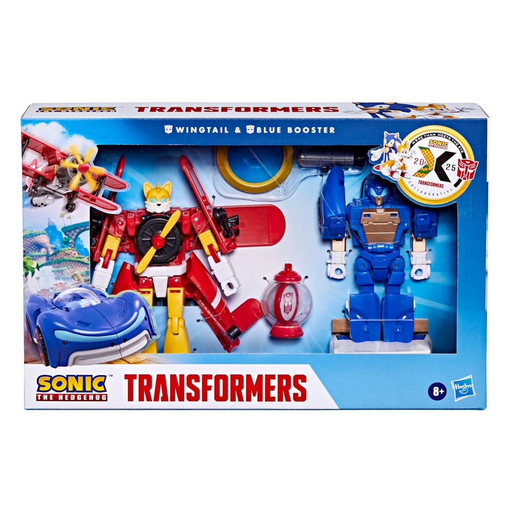 Sonic the Hedgehog x Transformers Action Figure Wingtail e Blue Booster 13 cm Hasbro