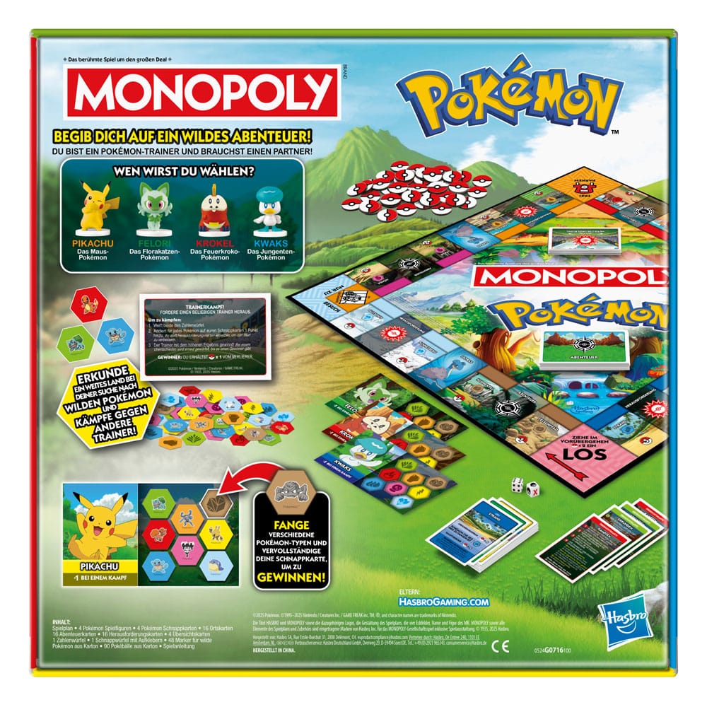 Monopoly Pokémon Edizione Tedesca, Gioco da Tavolo Hasbro