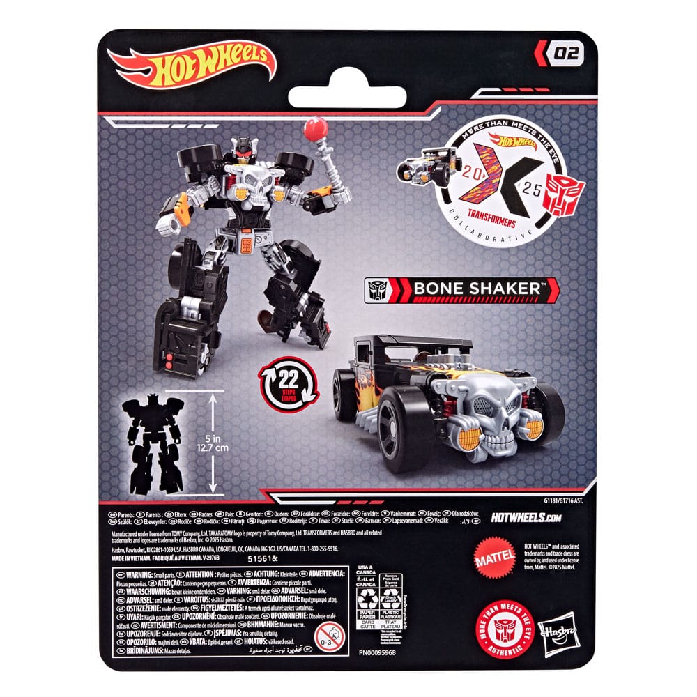 Hot Wheels x Transformers Bone Shaker Action Figure 12 cm - Hasbro