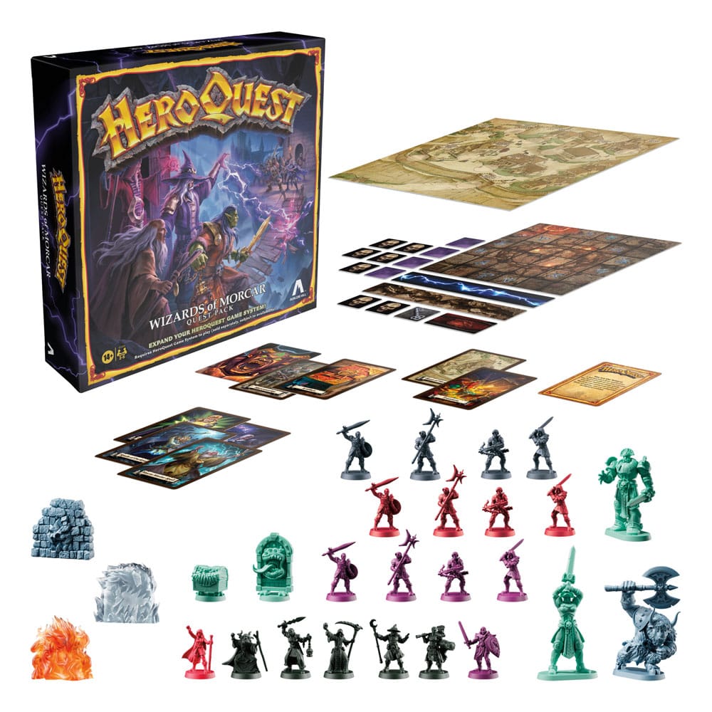 HeroQuest Espansione Gioco da Tavolo Wizards of Morcar Quest Pack, Edizione in Inglese, Hasbro