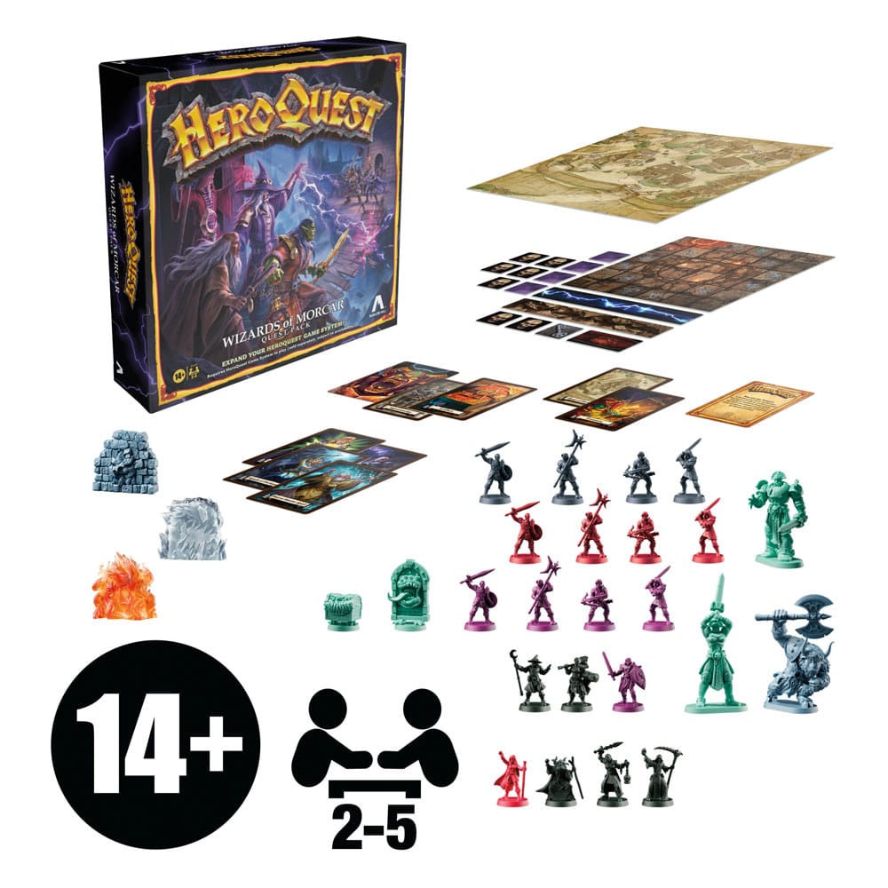 HeroQuest Espansione Gioco da Tavolo Wizards of Morcar Quest Pack, Edizione in Inglese, Hasbro