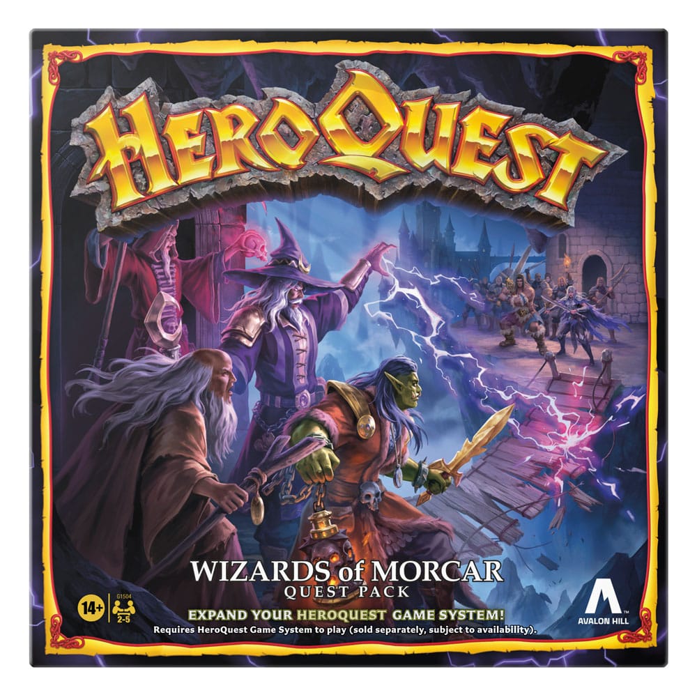 HeroQuest Espansione Gioco da Tavolo Wizards of Morcar Quest Pack, Edizione in Inglese, Hasbro
