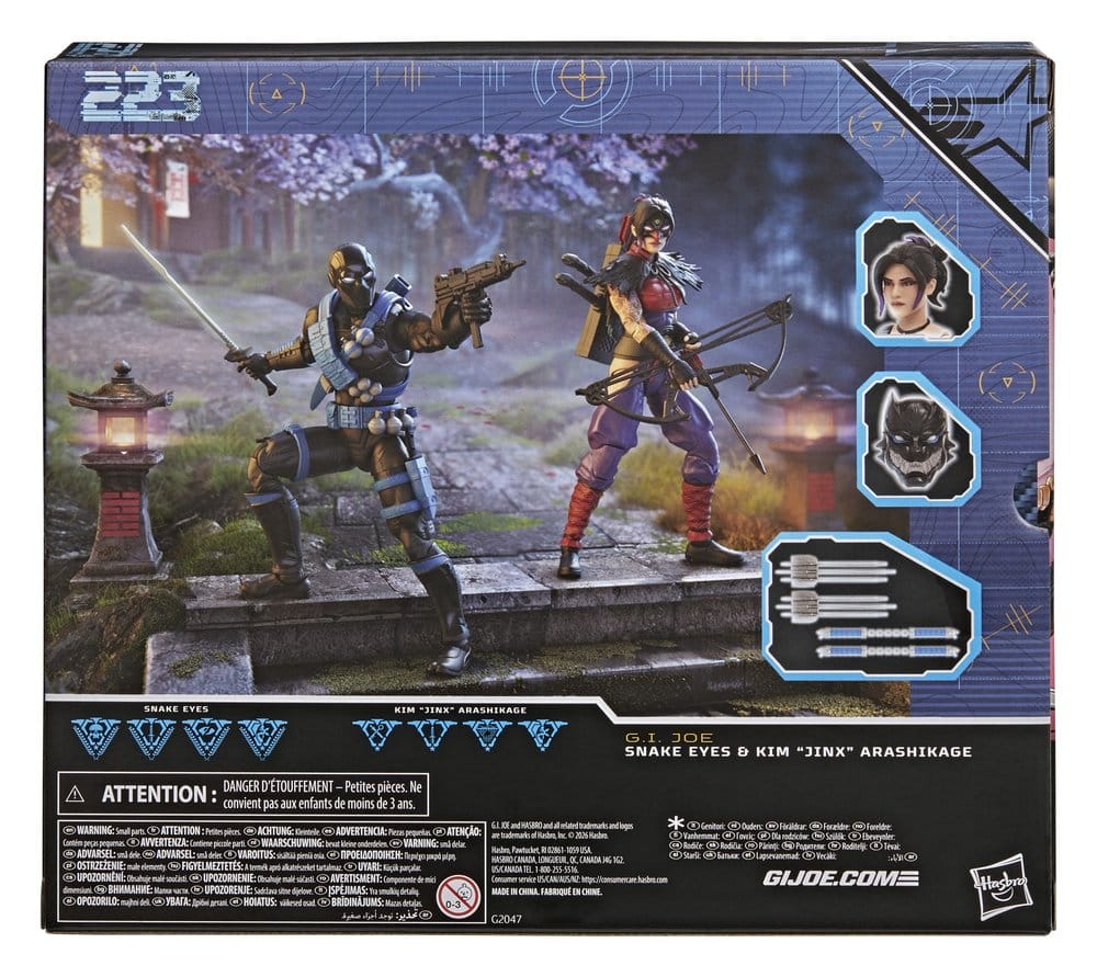 G.I. Joe Classified Series Action Figure 2-Pack Snake Eyes e Kim "Jinx" Arashikage 15 cm Hasbro