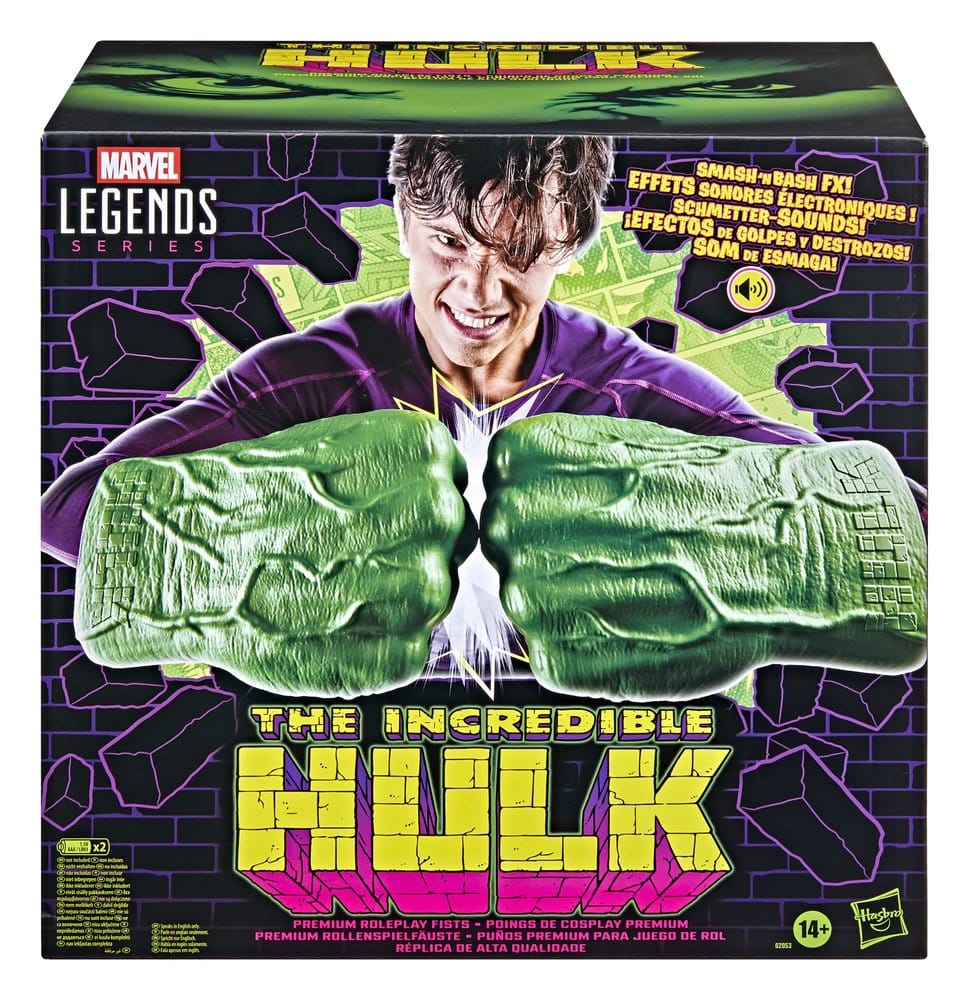 The Incredible Hulk Marvel Legends Guanti Premium Roleplay con Effetti Sonori Smash 'N Bash – Hasbro