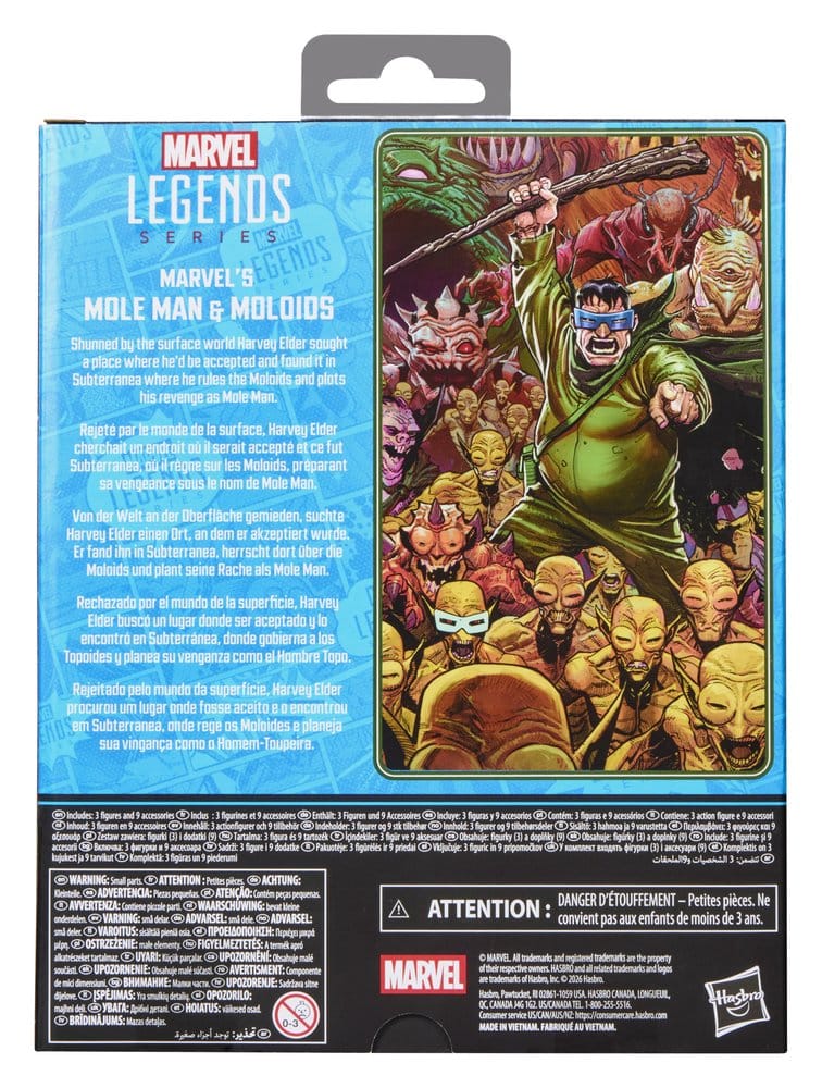 Fantastic Four Marvel Legends Action Figure 3-Pack Marvel's Mole Man & Moloids 15 cm Hasbro