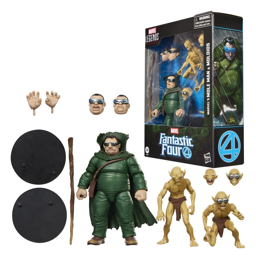 Fantastic Four Marvel Legends Action Figure 3-Pack Marvel's Mole Man & Moloids 15 cm Hasbro