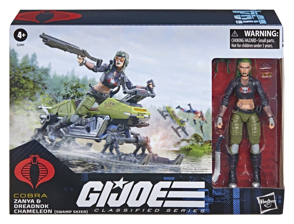 G.I. Joe Classified Series Zanya e Dreadnok Chameleon (Swamp Skier) - Action Figure e Veicolo 15 cm Hasbro