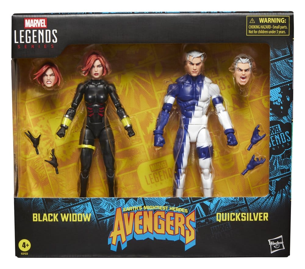 Action Figure Marvel Legends 2-Pack Black Widow e Quicksilver, 15 cm - Hasbro