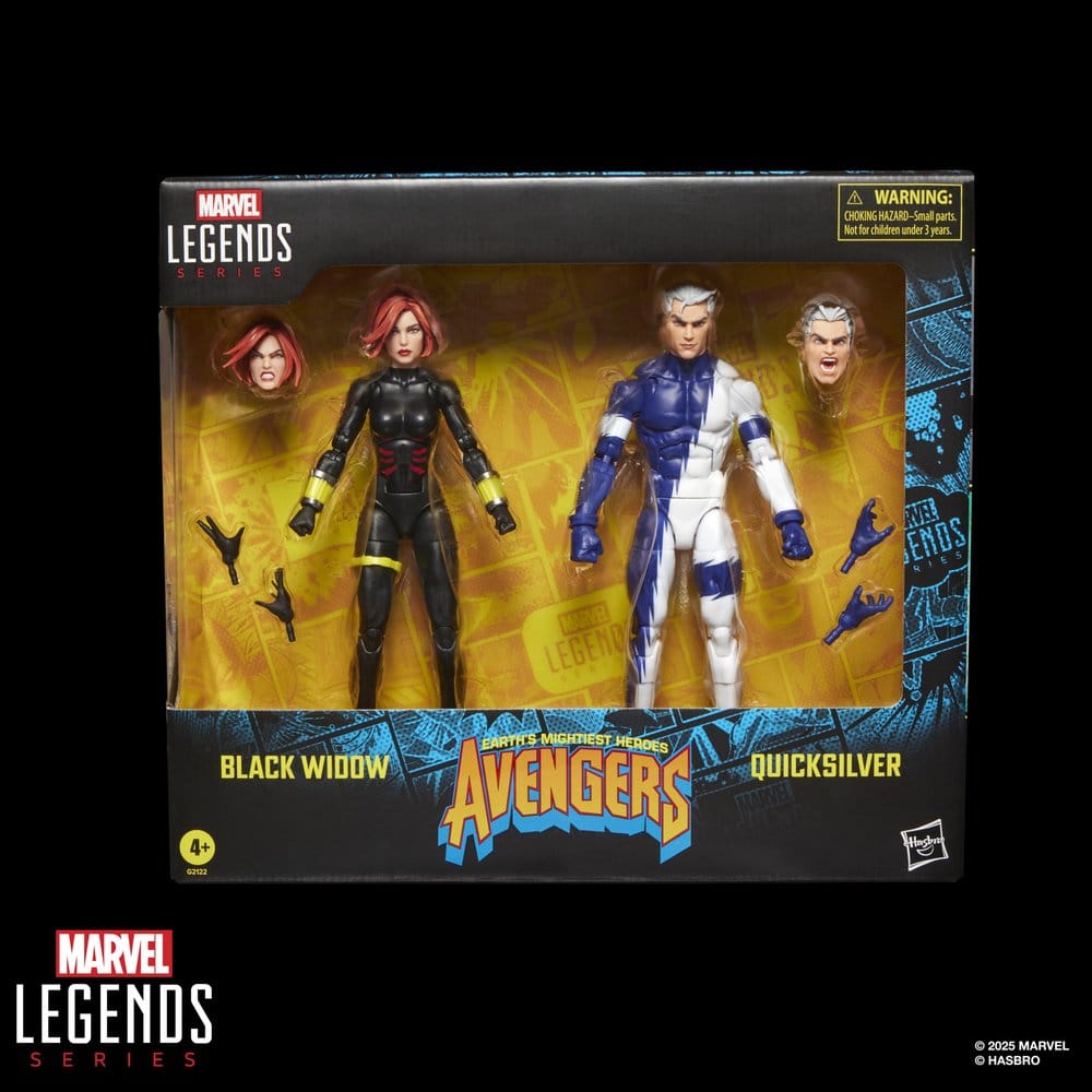 Action Figure Marvel Legends 2-Pack Black Widow e Quicksilver, 15 cm - Hasbro