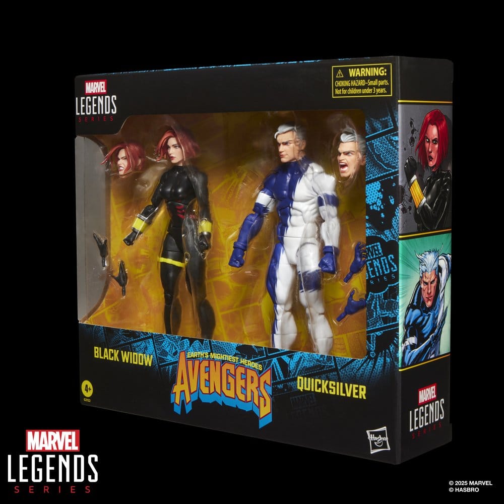 Action Figure Marvel Legends 2-Pack Black Widow e Quicksilver, 15 cm - Hasbro