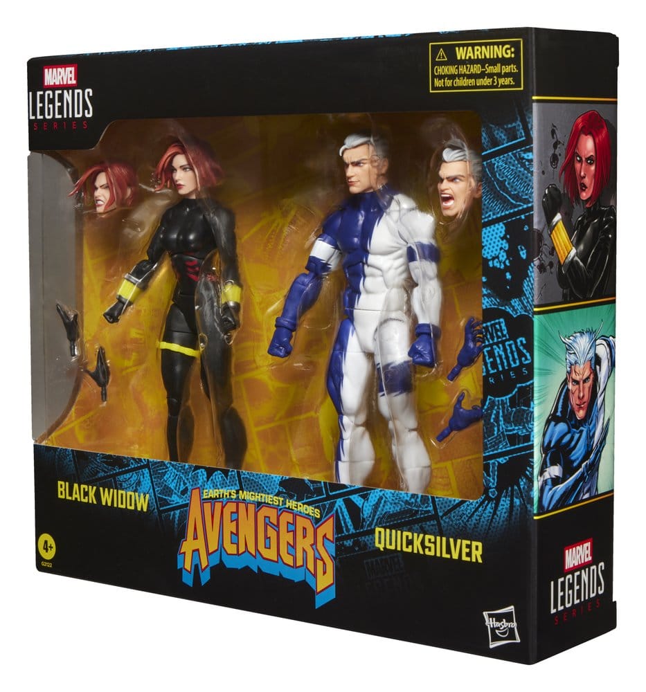 Action Figure Marvel Legends 2-Pack Black Widow e Quicksilver, 15 cm - Hasbro