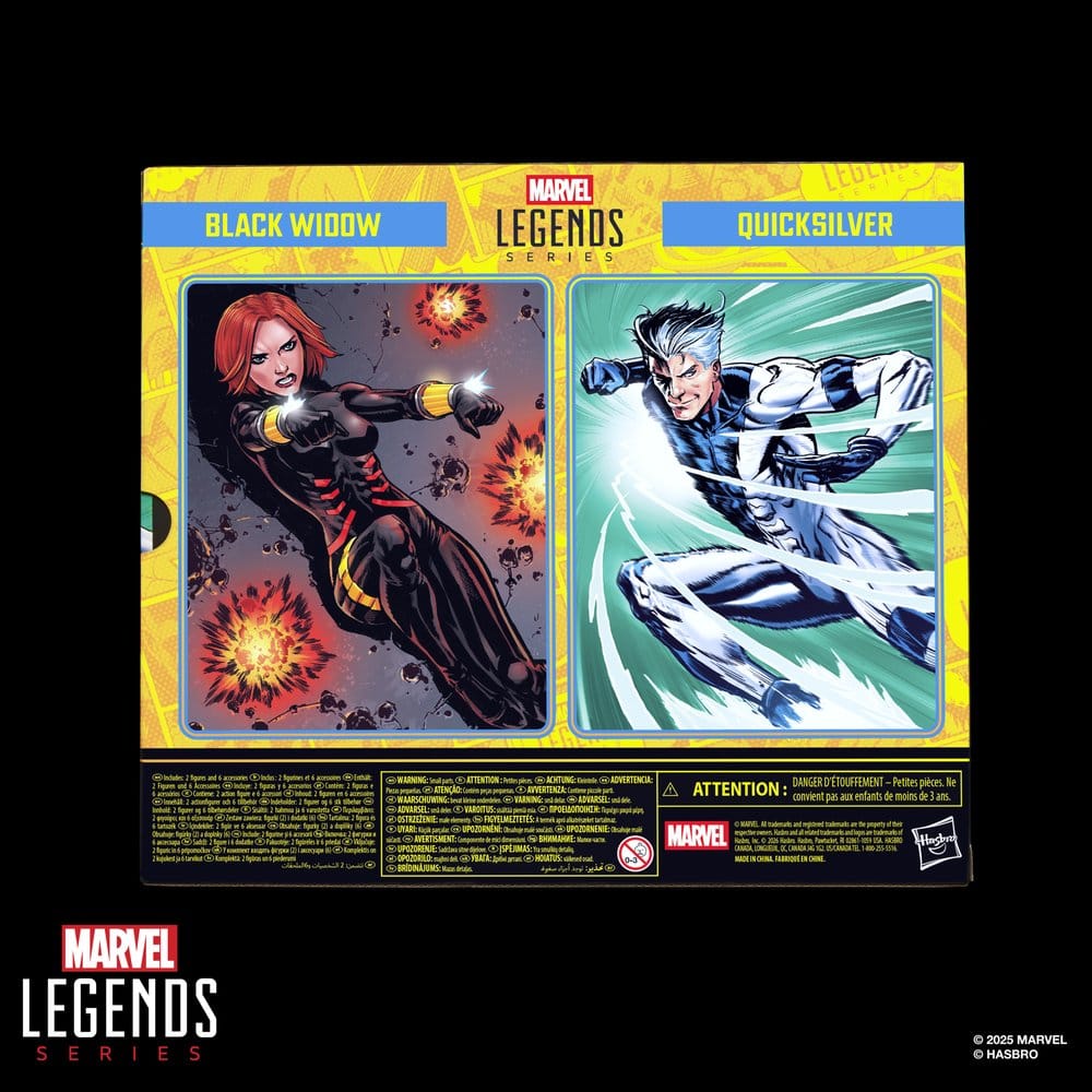 Action Figure Marvel Legends 2-Pack Black Widow e Quicksilver, 15 cm - Hasbro