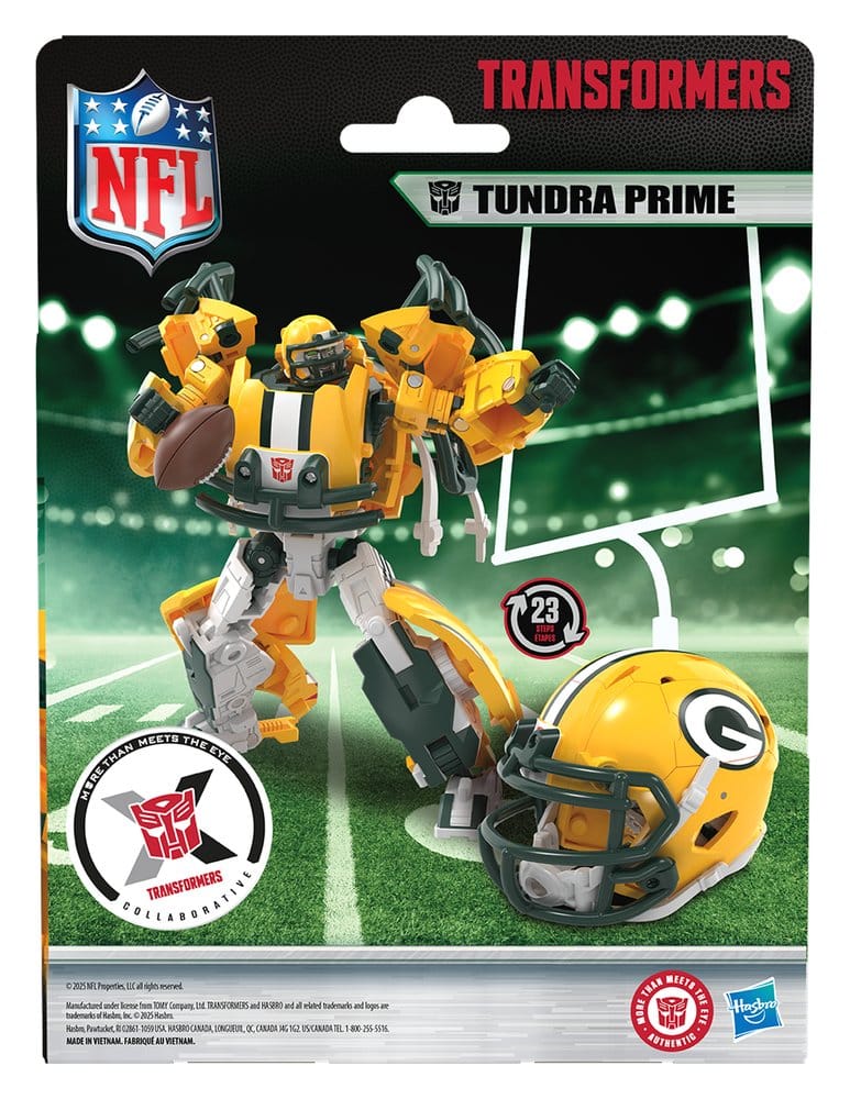 Transformers x NFL Action Figure Green Bay Packers: Tundra Prime 14 cm - Hasbro