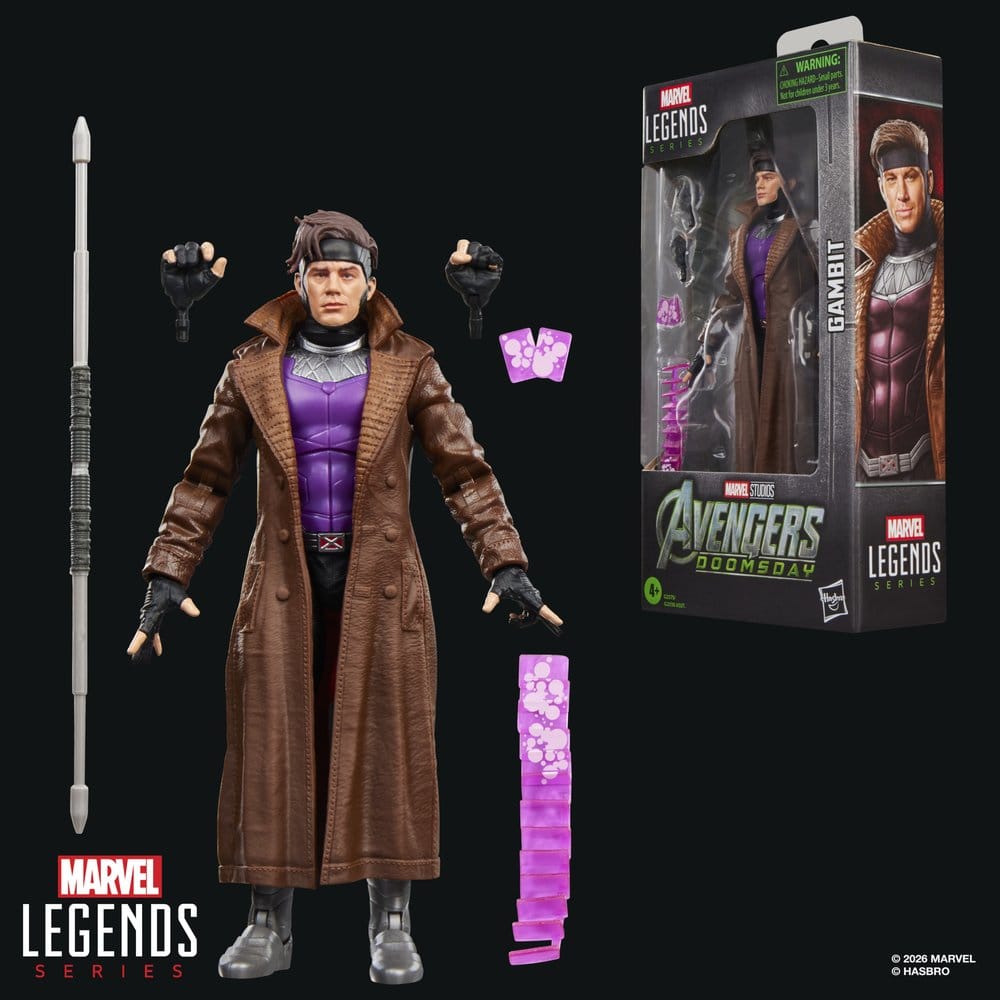 Action Figure Marvel Legends Gambit - Avengers: Doomsday, 15 cm, Hasbro