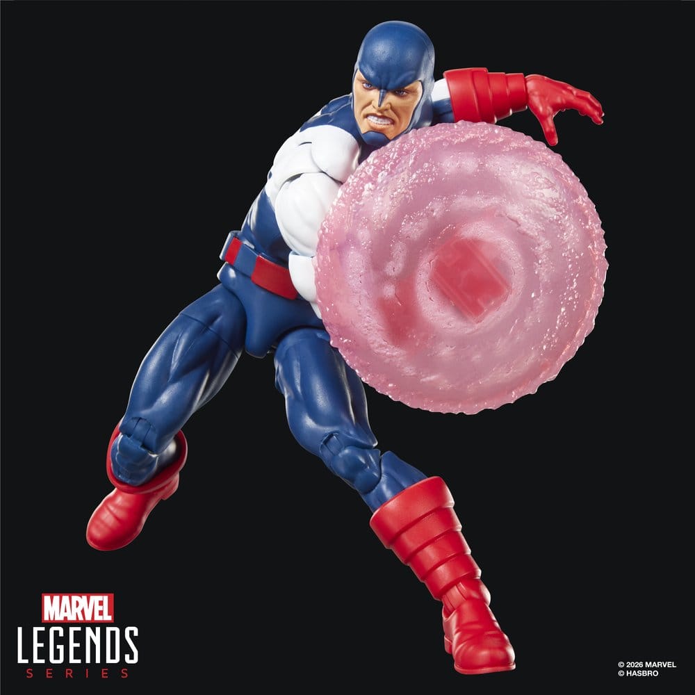 Action Figure Marvel Legends U.S. Agent (Force Works) con pezzi Build-A-Figure, Hasbro, 15 cm