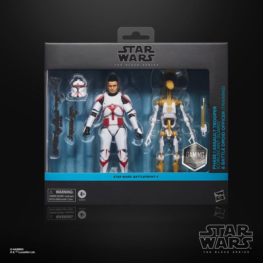 Star Wars: Battlefront II The Black Series Action Figure 2-Pack Phase I Assault Trooper e Battle Droid Officer 15 cm Hasbro