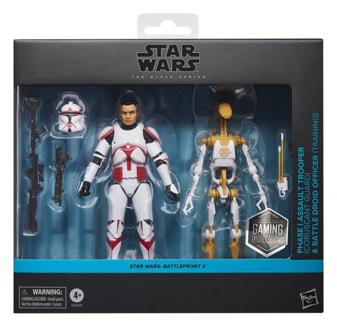 Star Wars: Battlefront II The Black Series Action Figure 2-Pack Phase I Assault Trooper e Battle Droid Officer 15 cm Hasbro