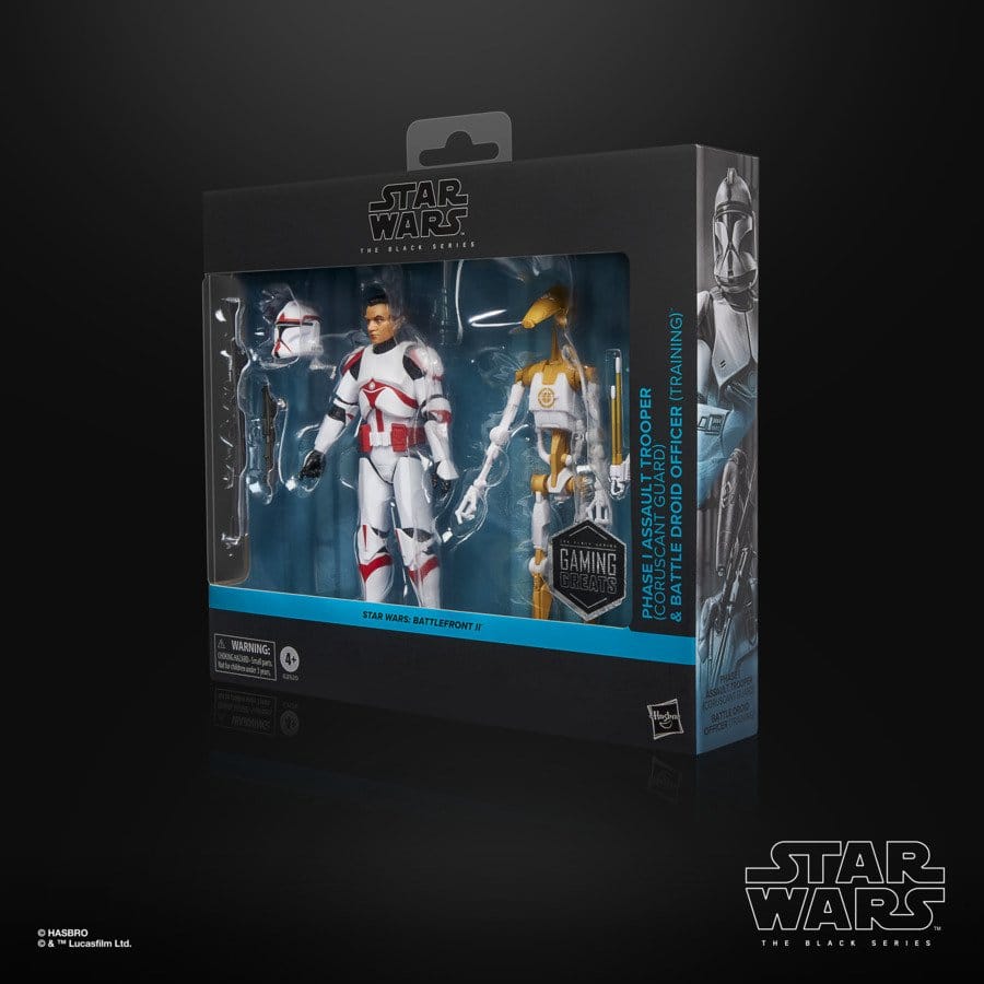Star Wars: Battlefront II The Black Series Action Figure 2-Pack Phase I Assault Trooper e Battle Droid Officer 15 cm Hasbro