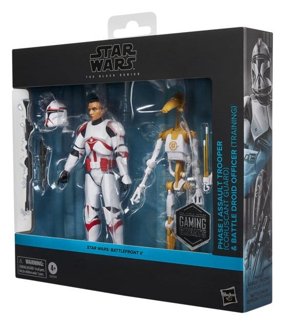 Star Wars: Battlefront II The Black Series Action Figure 2-Pack Phase I Assault Trooper e Battle Droid Officer 15 cm Hasbro