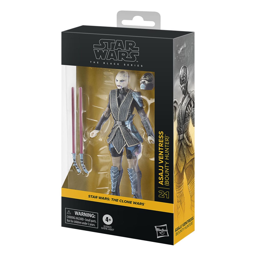 Star Wars: The Clone Wars Black Series Action Figure Asajj Ventress (Cacciatrice di Taglie) 15 cm