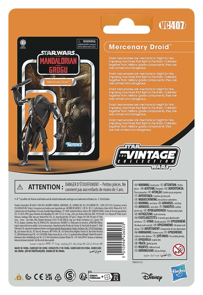Star Wars: The Mandalorian and Grogu Vintage Collection Action Figure Droide Mercenario 10 cm Hasbro
