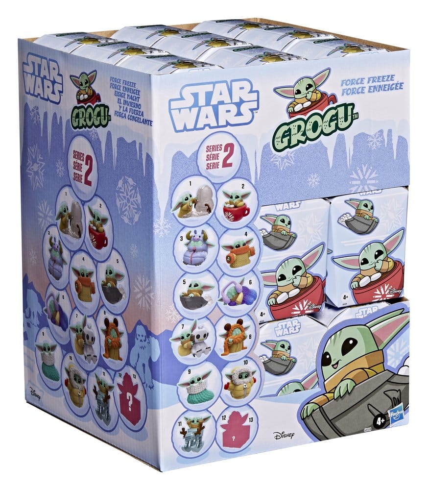 Star Wars Mini Figures 4 cm Grogu Force Freeze Serie 2 Blind Box Display (24) - Hasbro