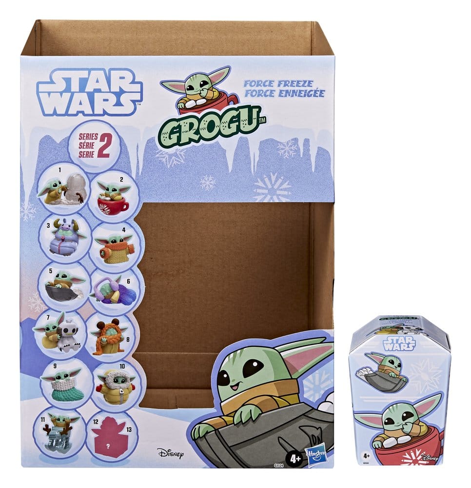 Star Wars Mini Figures 4 cm Grogu Force Freeze Serie 2 Blind Box Display (24) - Hasbro