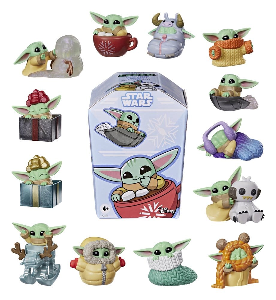 Star Wars Mini Figures 4 cm Grogu Force Freeze Serie 2 Blind Box Display (24) - Hasbro