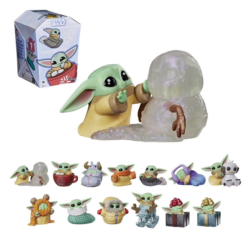 Star Wars Mini Figures 4 cm Grogu Force Freeze Serie 2 Blind Box Display (24) - Hasbro