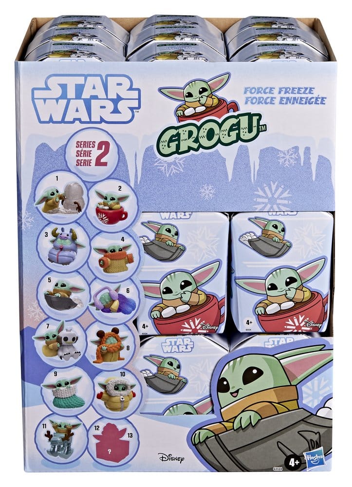 Star Wars Mini Figures 4 cm Grogu Force Freeze Serie 2 Blind Box Display (24) - Hasbro