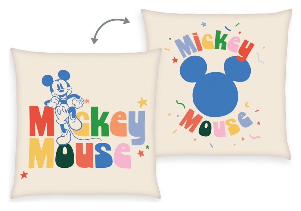 Cuscino Disney Mickey Mouse in morbido velboa, 40 x 40 cm, Herding
