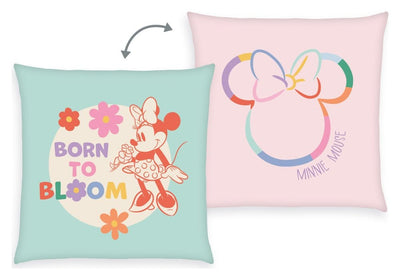 Cuscino Disney Minnie Mouse Born to Bloom in morbido velboa, 40 x 40 cm, Herding