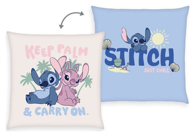 Cuscino Lilo & Stitch in morbido velboa Stitch e Angel 40x40 cm Herding