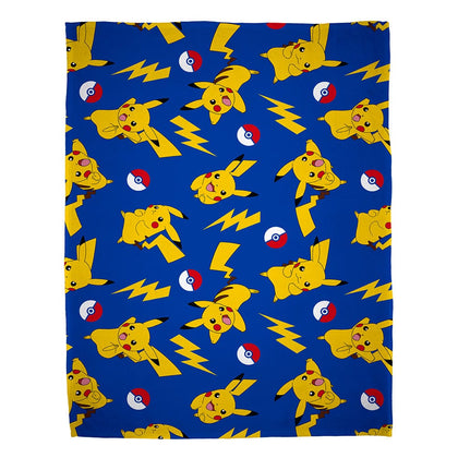 Herding - Pokemon blanket Pikachu Allover Print 130 x 170 cm