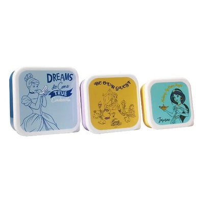Disney Princess Colour Pop Porta Snack con Coperchio, Set da 3 - Half Moon Bay