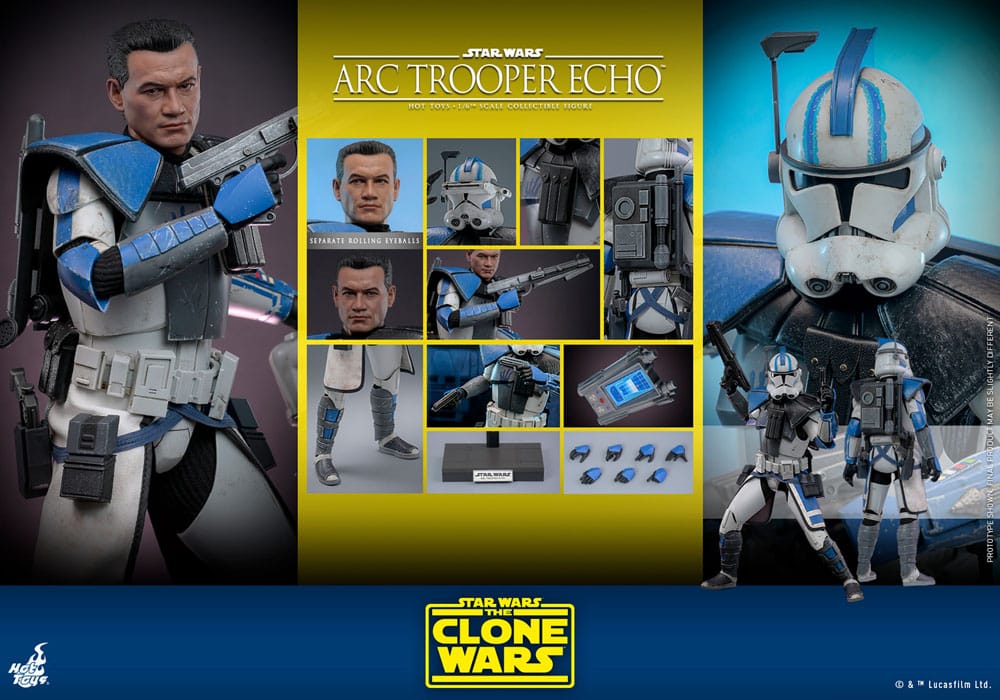 Star Wars: The Clone Wars – Action Figure 1/6 ARC Trooper Echo 30 cm Hot Toys
