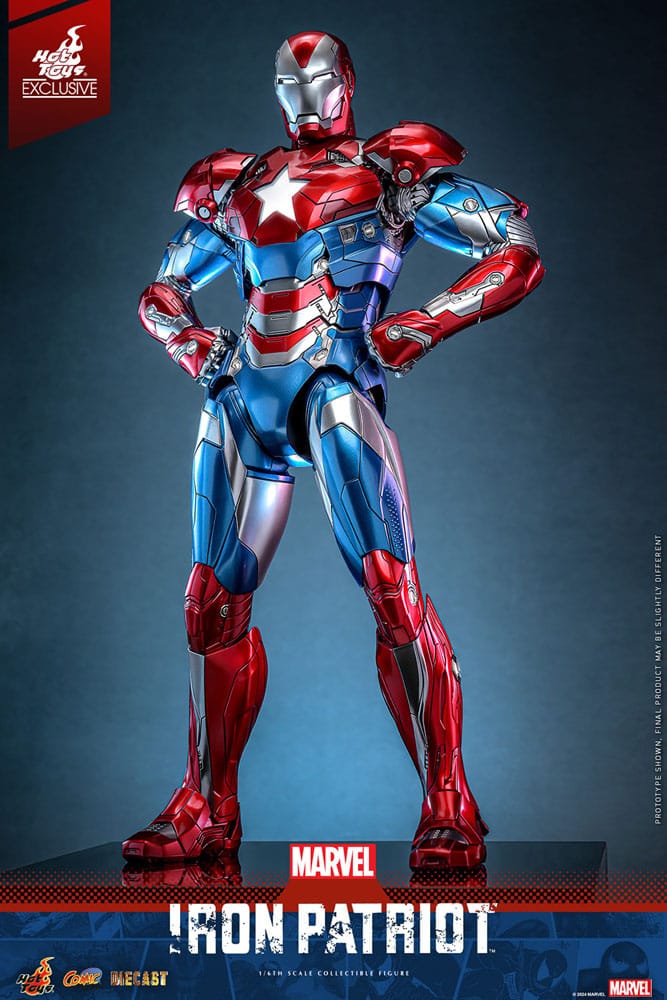 Marvel Comics Iron Patriot 1/6 Diecast Action Figure – Hot Toys Exclusive 32 cm