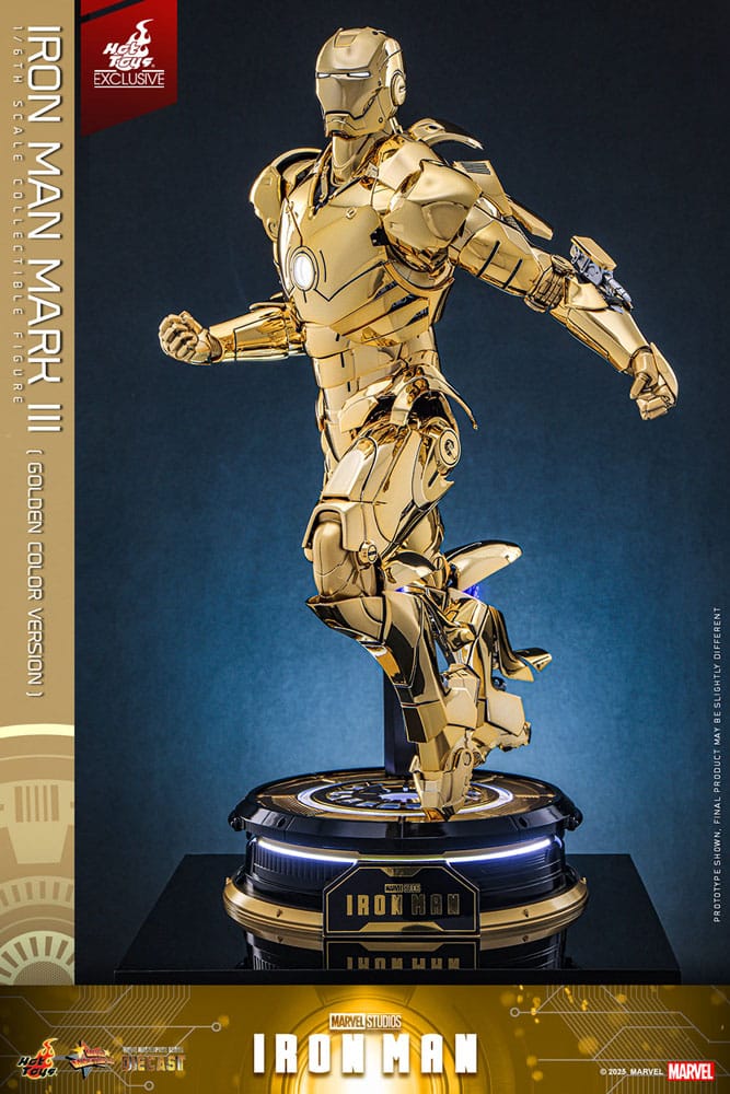 Iron Man Mark III (Gold Color Version) Action Figure 1/6 Diecast Hot Toys Exclusive 33 cm