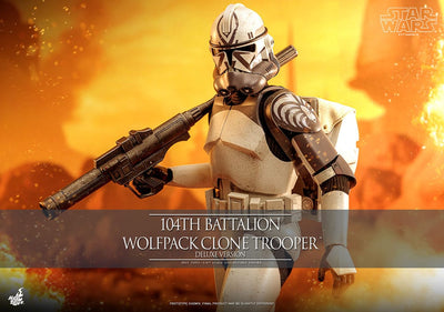 Star Wars The Clone Wars Action Figure 1/6 104th Battalion Wolfpack Clone Trooper Deluxe Version 30 cm Hot Toys